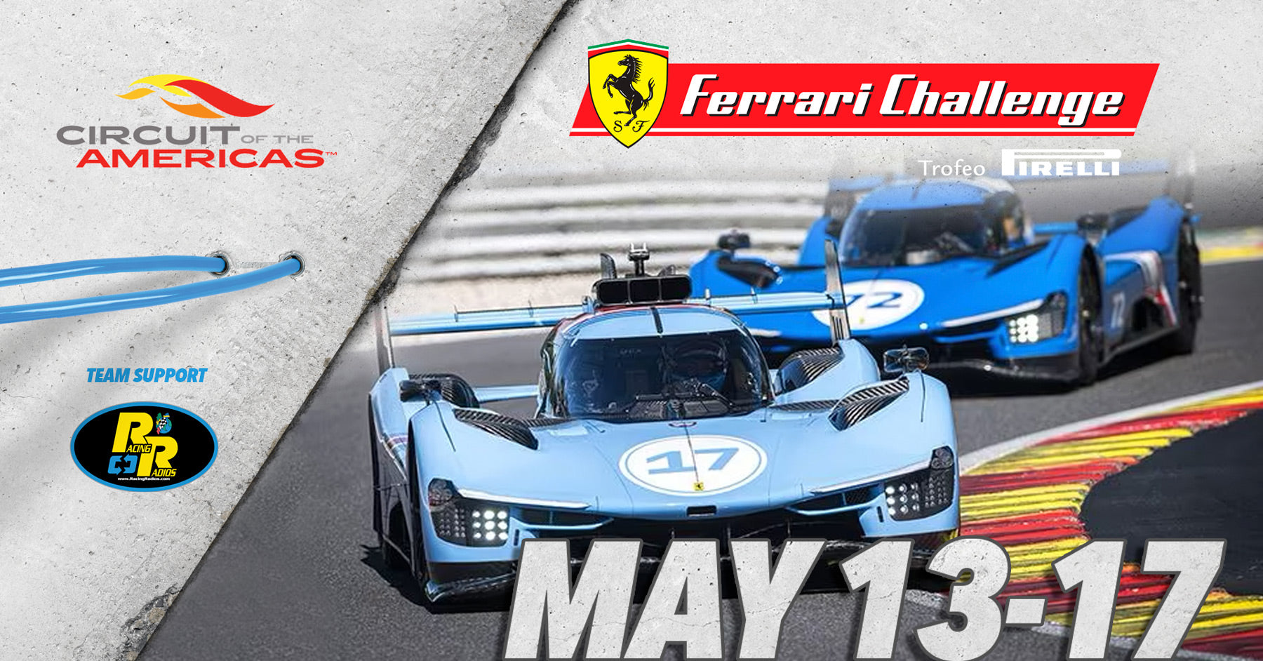 Ferrari Challenge COTA 2026: Racing Radios Support