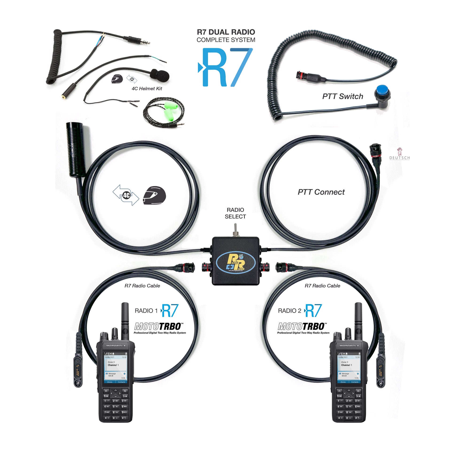 Motorola R7 Dual Radio Complete NASCAR System | Racing Radios