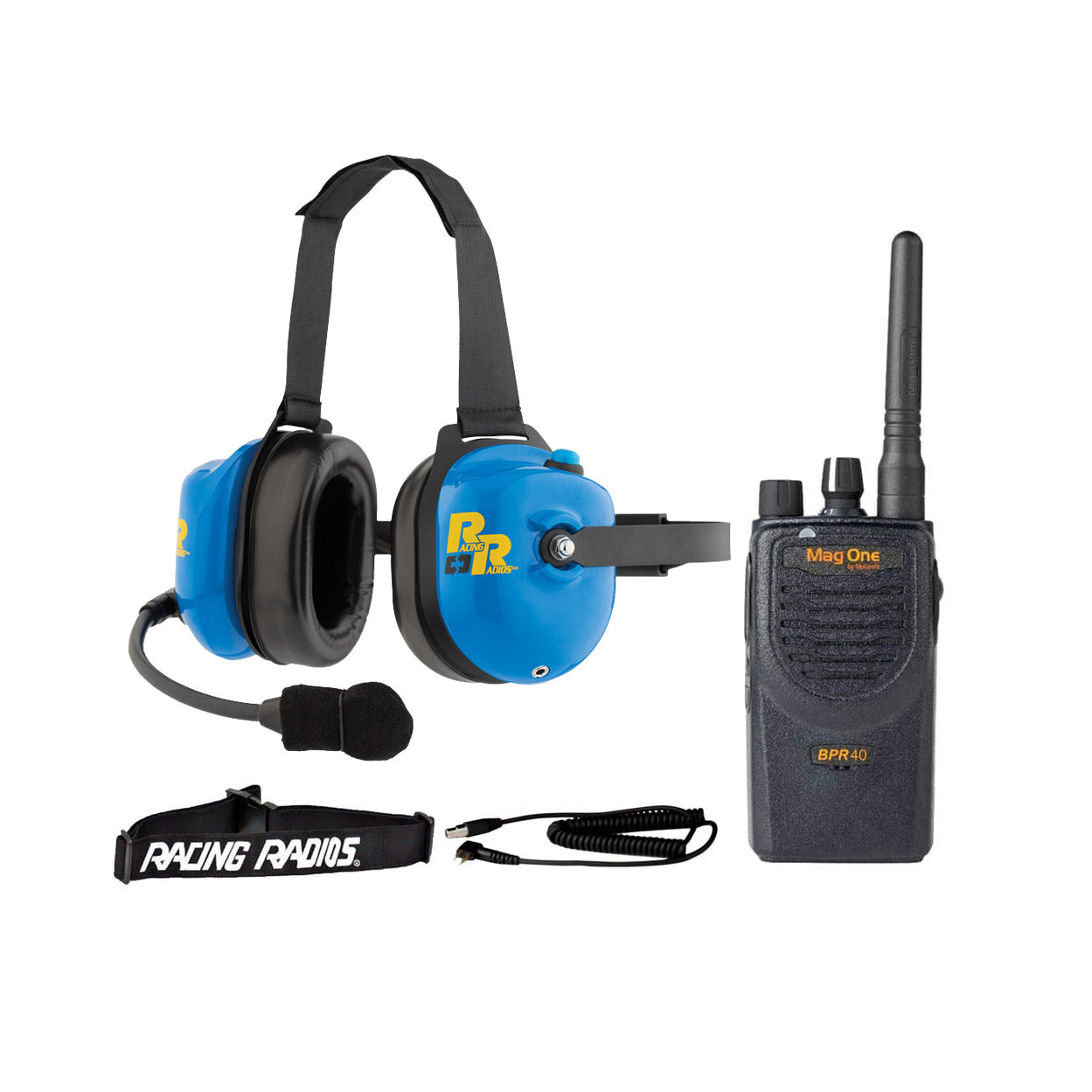 Racing Radios MAG-One BPR 40 Crew Member Package Blue Analog