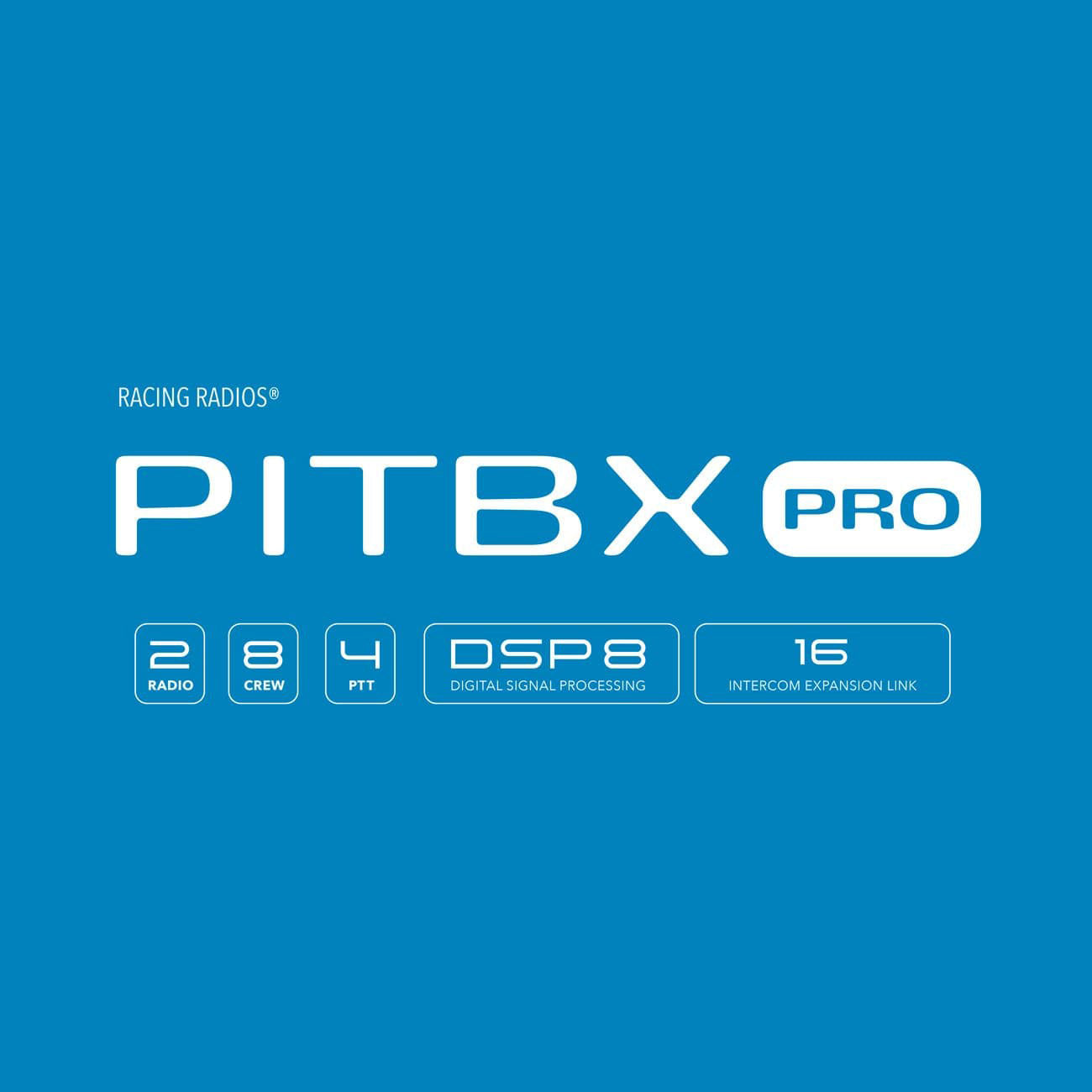 Racing Radios PITBX Pro | Pit Box Intercom | 8 Person + DSP Features 