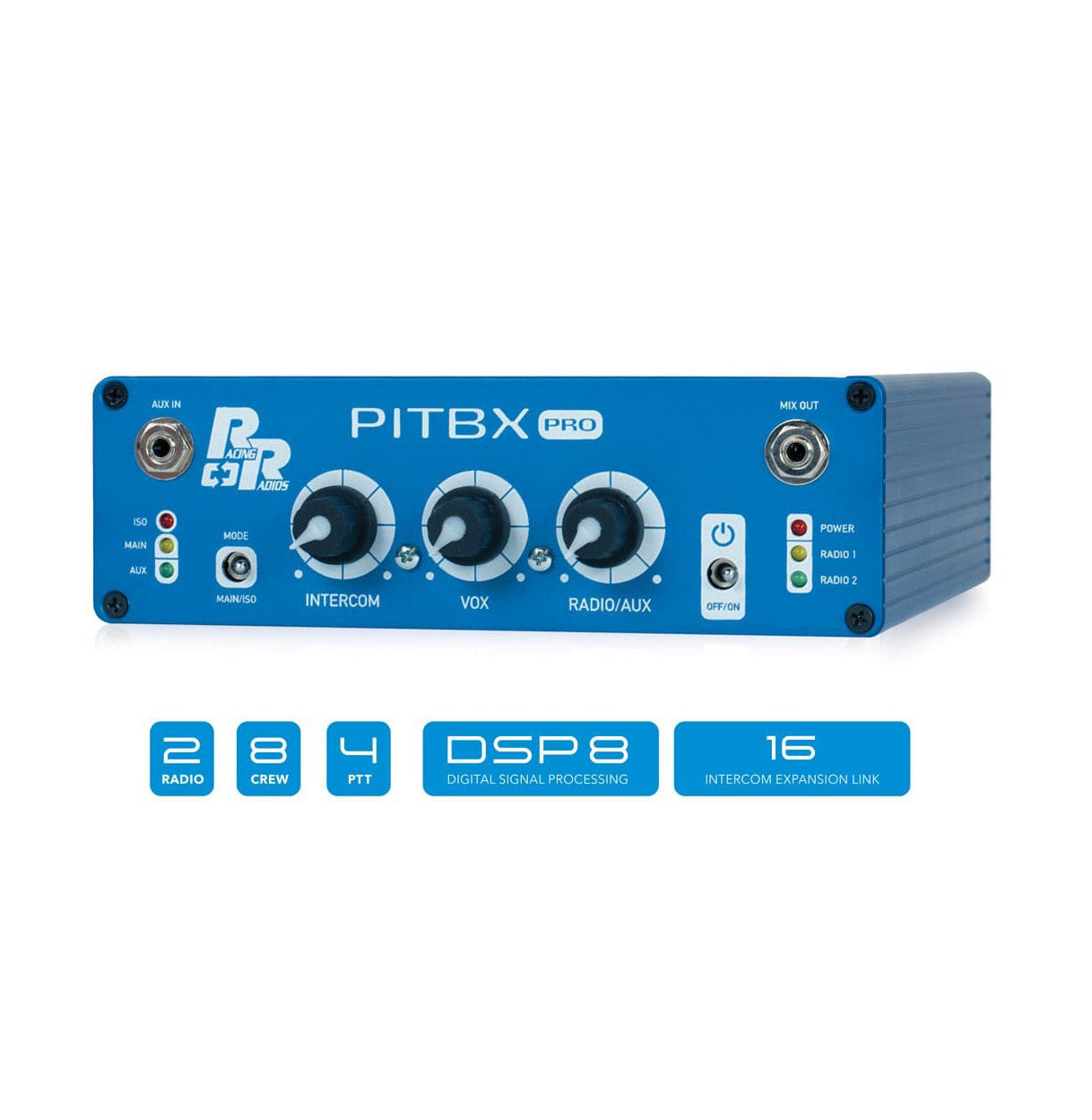 PITBX Pro 8 Person Pit Box Intercom | Racing Radios