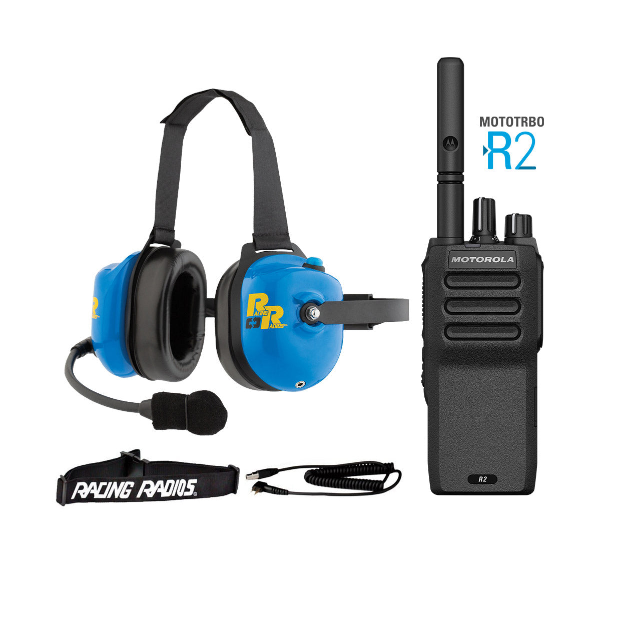 The MOTOTRBO R2 is the new generation of portable two-way radios for racing, providing crystal-clear sound and rugged durability to meet the needs of racing teams. With features like SINC+ noise cancellation and automatic acoustic feedback suppression, the R2 is the ultimate communication tool for professional motorsports.